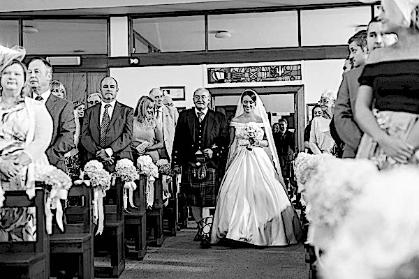 walking down the aisle bearsden church scotland
