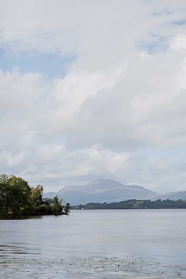 view at duck bay at loch lomond wedding 