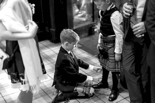 kids during wedding at cameron house hotel