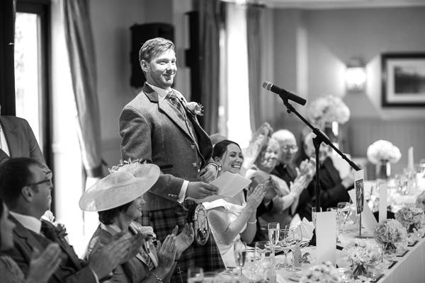 groom starting his wedding speech glasgow