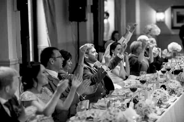 singining waiters at cameron house hotel durign wedding