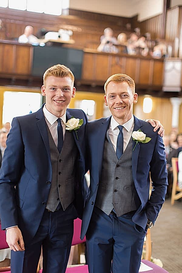 groom and a best man at the altar scotland 