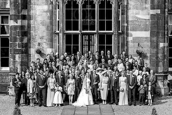 group shot outside of mar hall near glasgow