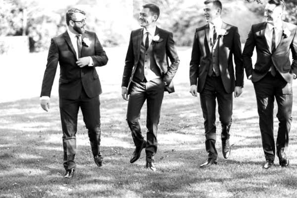 candin shots of best grooms party mar hall scotland 