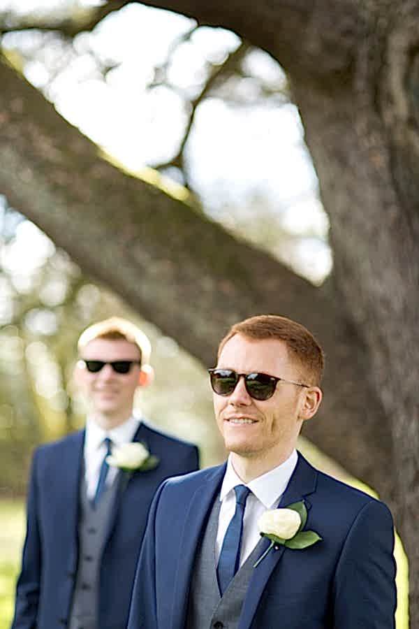 grooms portait at the wedding venue in scotland mar hall