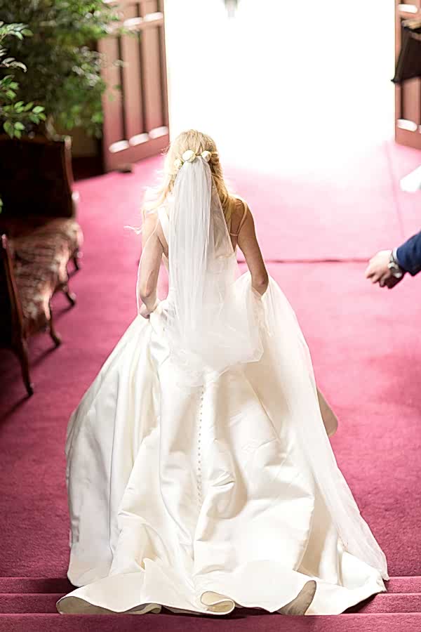 bride walking on the red carpet mar hall scotland 