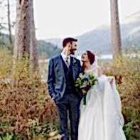 bride and groom side by side forest loch eck ardkinglas wedding photographers glasgow and edinburgh