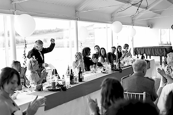 wedding speeches father of teh bride is speaking