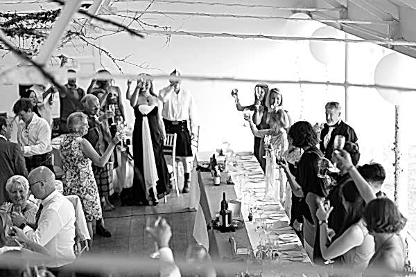 toast during speeches on a scottish wedding