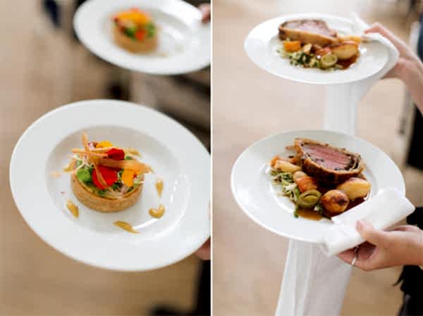 wedding meal at crear weddings