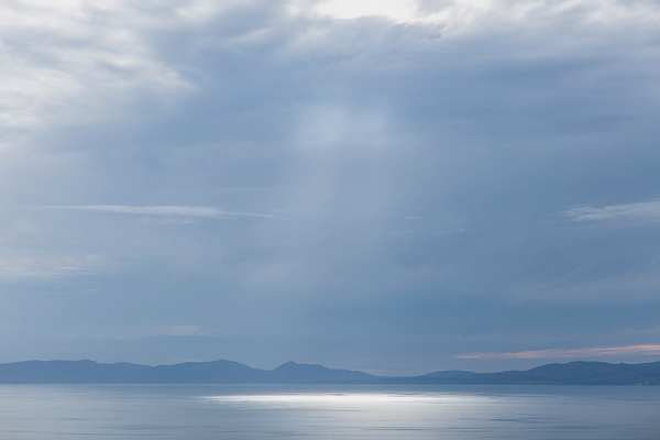evening landscape looking at scottish islands