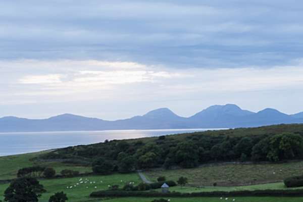 landscape looking at scottish islands at crear