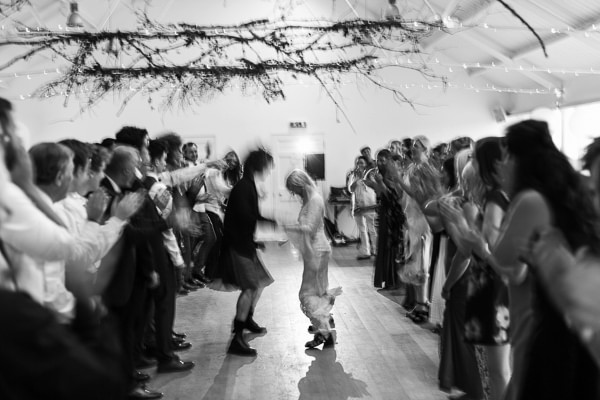 bride and groom dancing scottish dances