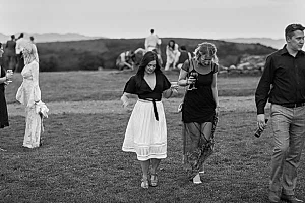 guests on a scottish wedding