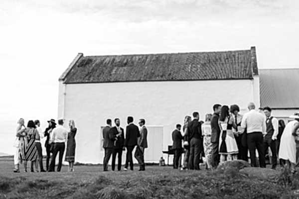 guests at crear wedding venue in scotland