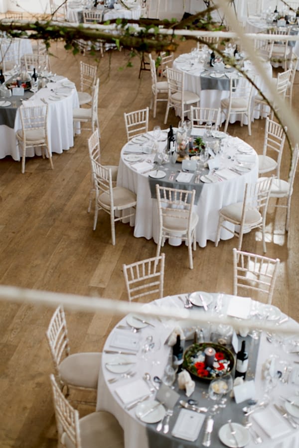 table set up at scottish weddign venue