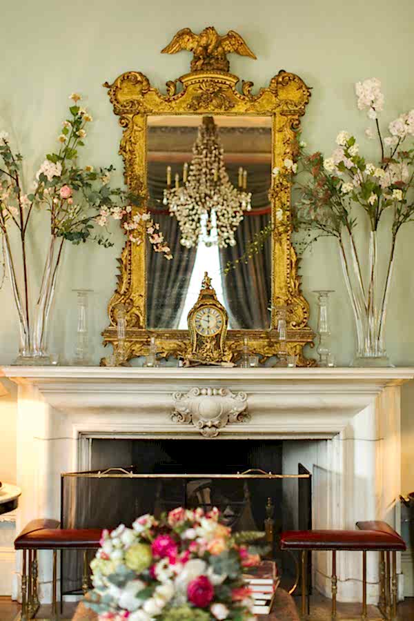 interior with large mirror at dundas castle scottish 