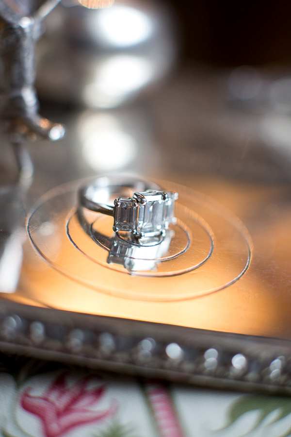large engagement ring with diamond