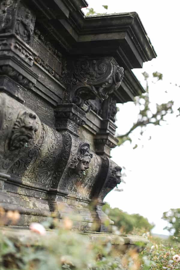 fountain detail at dundas castle