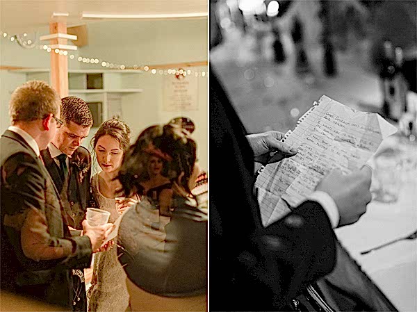 preparations for wedding speeches