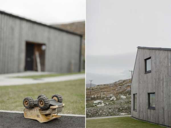 toy and fornt of  a house