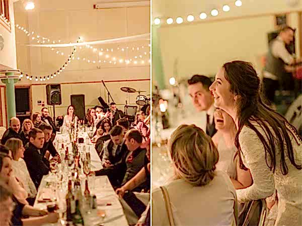 guests and bride chatting