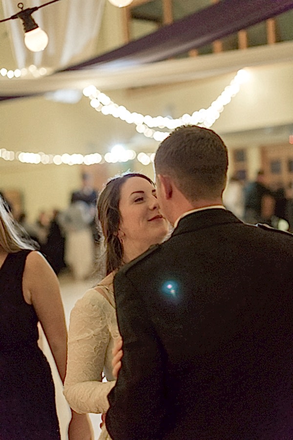 bride and groom just before the first dance