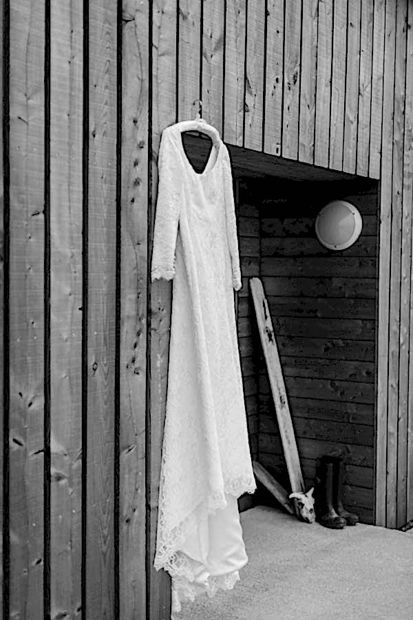 dress hanging outside at home