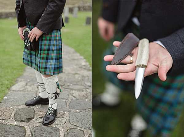 groom holding his Sgian Dubh