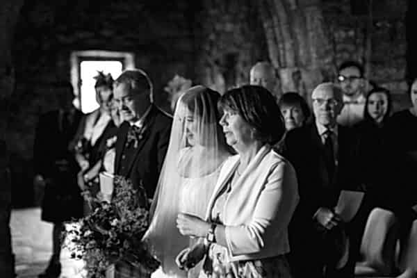bride at the church 