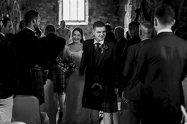 newlyweds leaving teh church