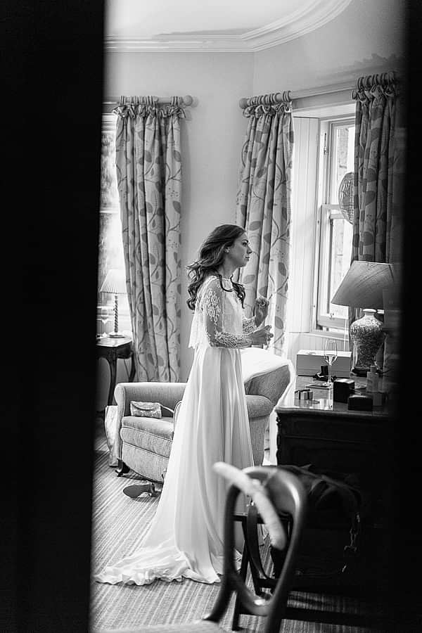 bride getting ready at the cromlix house 