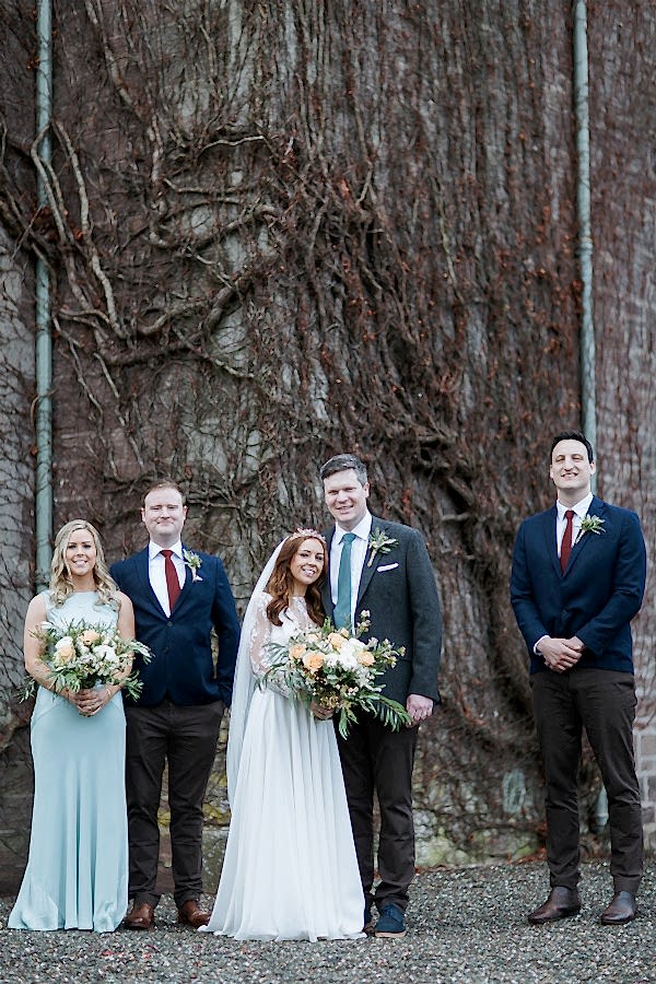 bridal party shots cromlix house