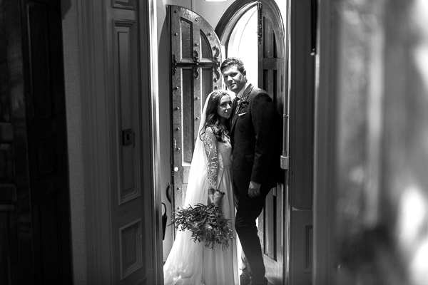 wedding couple at the luxury hotel cromlix 