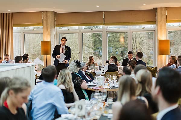 best man speech at the wedding in the luxury hotel cromlix 