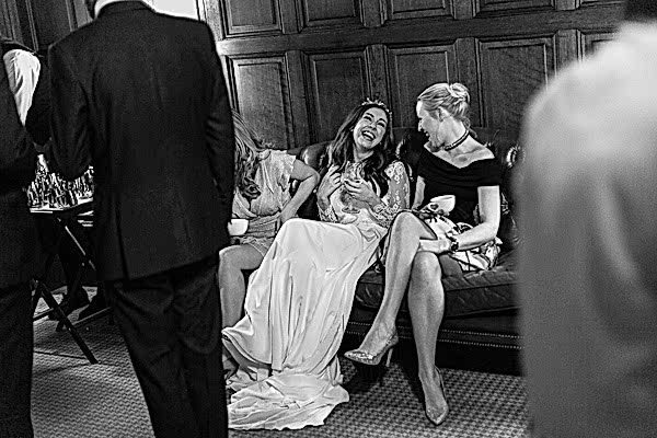 bride laughing cromlix house