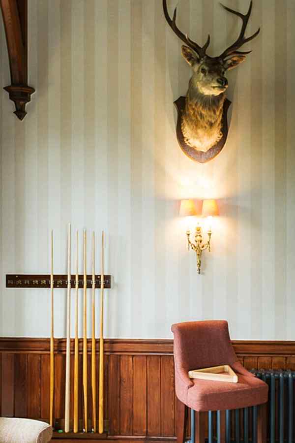 snooker room at the wedding venue cromlix 