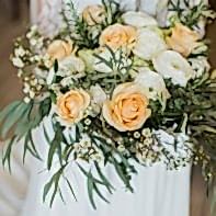 bride holding flower cromlix wedding scotland