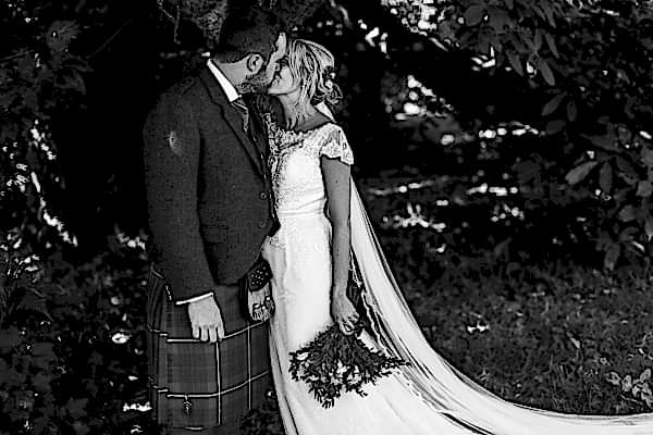 black & white wedding photos loch lomond 