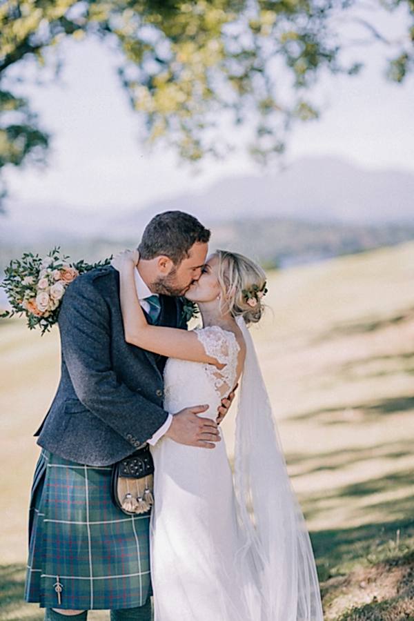 lovely couple at the castle loch lomond 