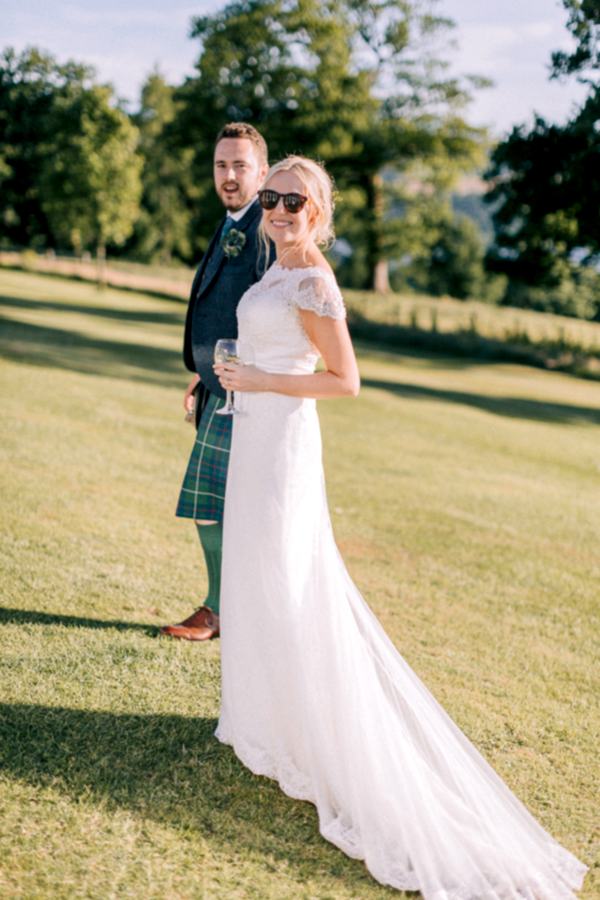 wedding evenng shots at loch lomondd