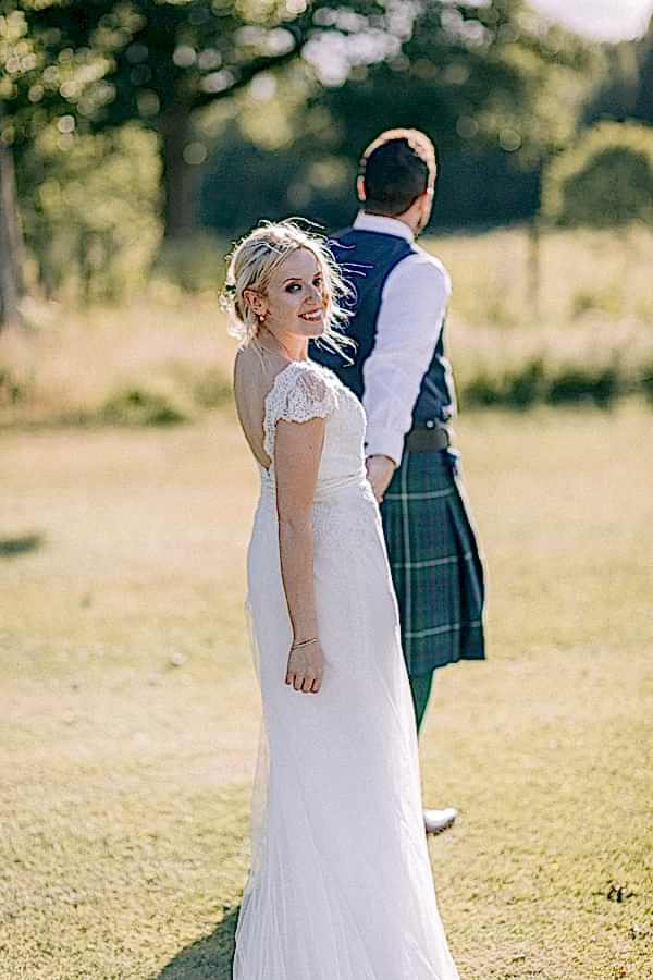 beautiful bride at the field loch lomond
