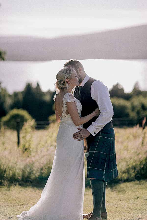 evening wedding shots loch lomond 
