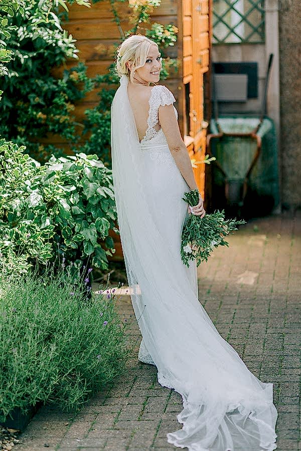 candid shot of the bride 
