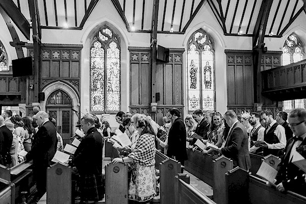 guests singing in helensburgh parish church