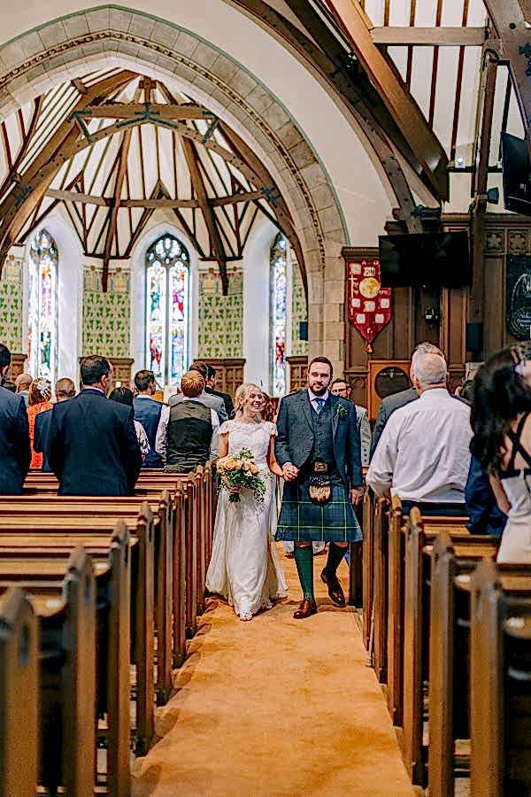 walking back down the aisle helensburgh parish church