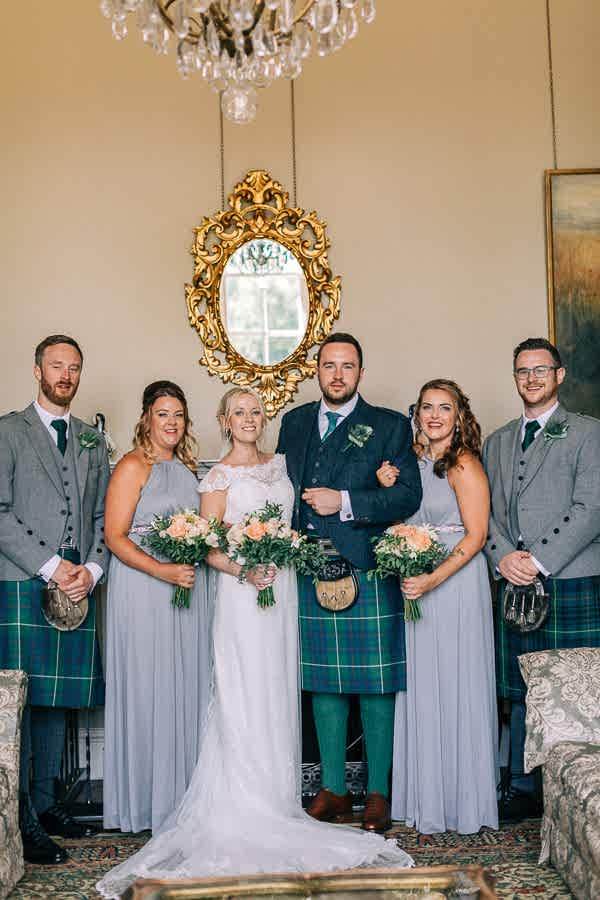 bridal party in the castle loch lomond