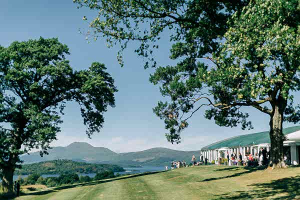 marquee at the boturich castle loch lomond 