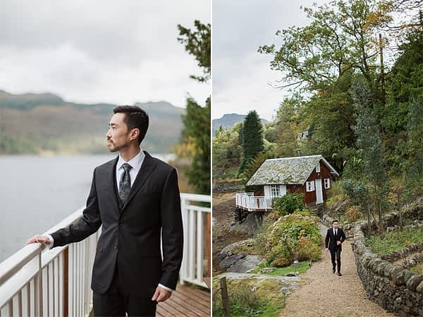 wedding photos the lodge on loch goil groom ready