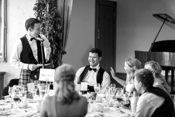 best man doing his speech